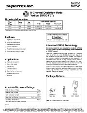 DN2540N5 datasheet pdf Supertex Inc