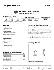 DN3545 datasheet pdf Supertex Inc