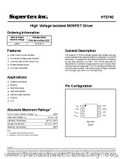 HT0740LG datasheet pdf Supertex Inc