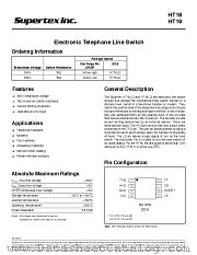 HT18 datasheet pdf Supertex Inc
