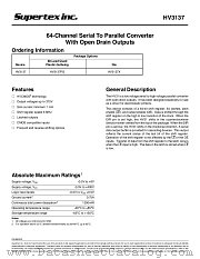 HV3137PG datasheet pdf Supertex Inc