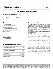 HV430WG datasheet pdf Supertex Inc