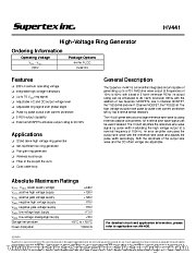 HV441 datasheet pdf Supertex Inc