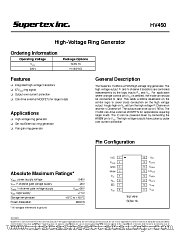 HV450WG datasheet pdf Supertex Inc