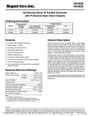 HV4530PG datasheet pdf Supertex Inc
