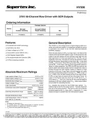 HV506X datasheet pdf Supertex Inc
