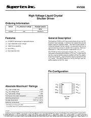 HV508LG datasheet pdf Supertex Inc