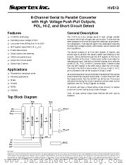 HV513 datasheet pdf Supertex Inc