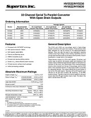 HV5622 datasheet pdf Supertex Inc