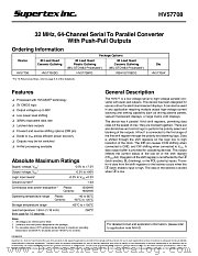 HV57708PG datasheet pdf Supertex Inc