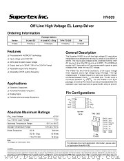 HV809K2 datasheet pdf Supertex Inc
