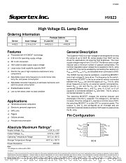 HV823LG datasheet pdf Supertex Inc
