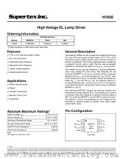 HV826LG datasheet pdf Supertex Inc