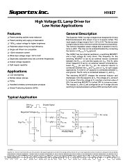 HV857X datasheet pdf Supertex Inc