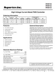 HV9112NG datasheet pdf Supertex Inc
