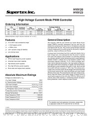 HV9123P datasheet pdf Supertex Inc