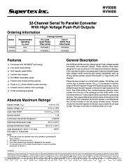 HV9308X datasheet pdf Supertex Inc