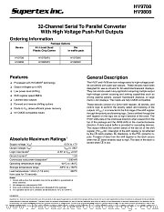 HV9808 datasheet pdf Supertex Inc