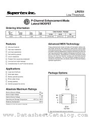 LP0701N3 datasheet pdf Supertex Inc