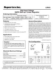 LR645LG datasheet pdf Supertex Inc