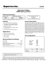 LR745N3 datasheet pdf Supertex Inc
