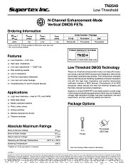 TN2540N8 datasheet pdf Supertex Inc