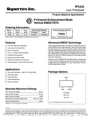 TP5335NW datasheet pdf Supertex Inc