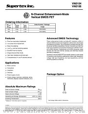 VN0106 datasheet pdf Supertex Inc