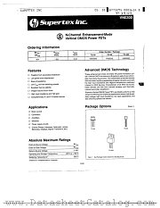 VN0300D datasheet pdf Supertex Inc