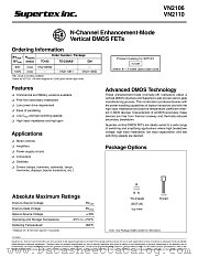 VN2110ND datasheet pdf Supertex Inc