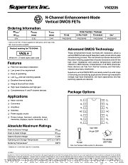 VN3205N6 datasheet pdf Supertex Inc