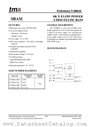 T15M64A datasheet pdf Taiwan Memory Technology