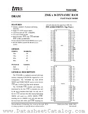 T224160B-30 datasheet pdf Taiwan Memory Technology