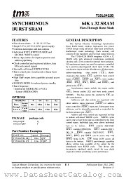 T35L6432B-10Q datasheet pdf Taiwan Memory Technology