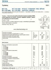 KT110/600 datasheet pdf Tesla Elektronicke