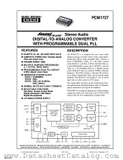 PCM1727 datasheet pdf Texas Instruments