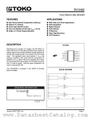 TK15402MTL/402 datasheet pdf TOKO