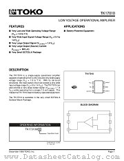 TK17010MTL/U0 datasheet pdf TOKO