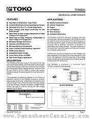TK65925MTL/B5 datasheet pdf TOKO