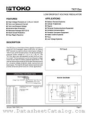 TK71550SCL/50 datasheet pdf TOKO