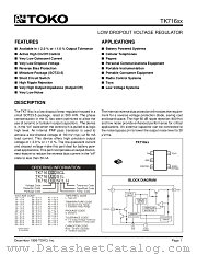 TK71652SCL datasheet pdf TOKO