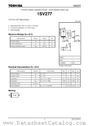 1SV277 datasheet pdf TOSHIBA
