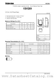 1SV281 datasheet pdf TOSHIBA