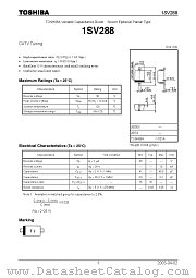1SV288 datasheet pdf TOSHIBA