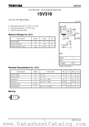 1SV310 datasheet pdf TOSHIBA