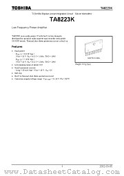 TA8223K datasheet pdf TOSHIBA
