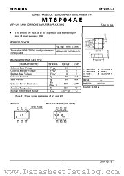 MT6P04AE datasheet pdf TOSHIBA