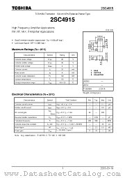 2SC4915 datasheet pdf TOSHIBA