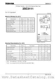 2SC5111 datasheet pdf TOSHIBA