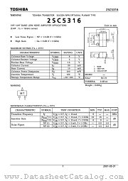 2SC5316 datasheet pdf TOSHIBA